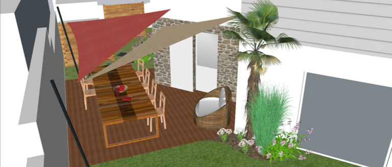 visuel 3D projet voile d'ombrage